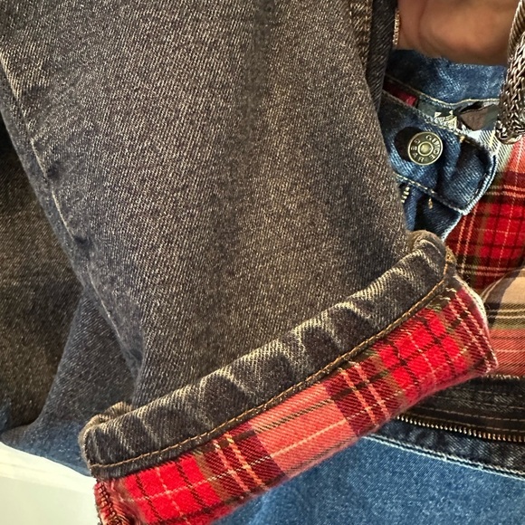 Guide Gear Women's Jeans Sz 8 Med Wash Plaid Flannel Lined Straight Leg Denim - Picture 9 of 10